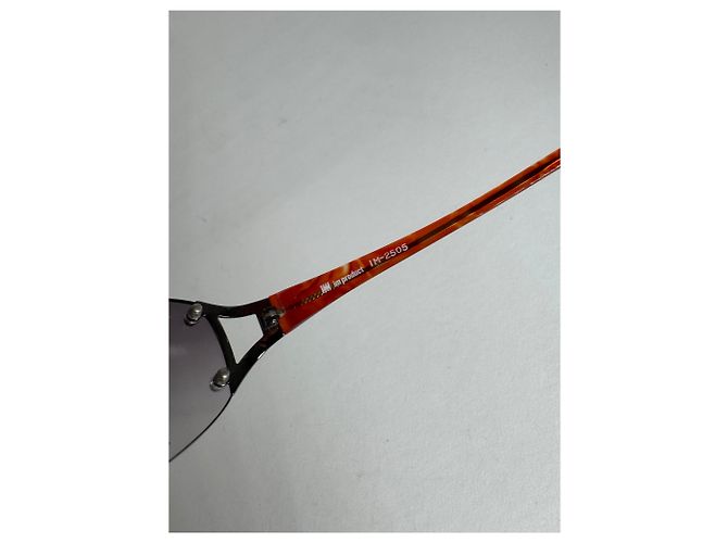 Occhiali da sole vintage Issey Miyake grigio arancione Multicolore - vista 4