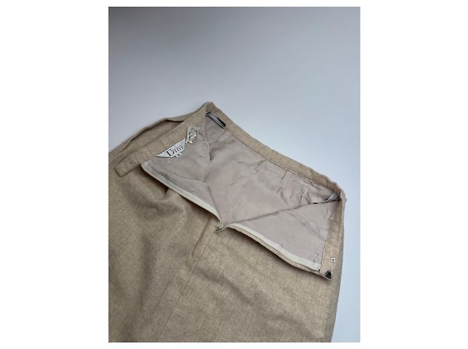 Miss Dior Gonna in lana vintage Dior beige M - vista 11