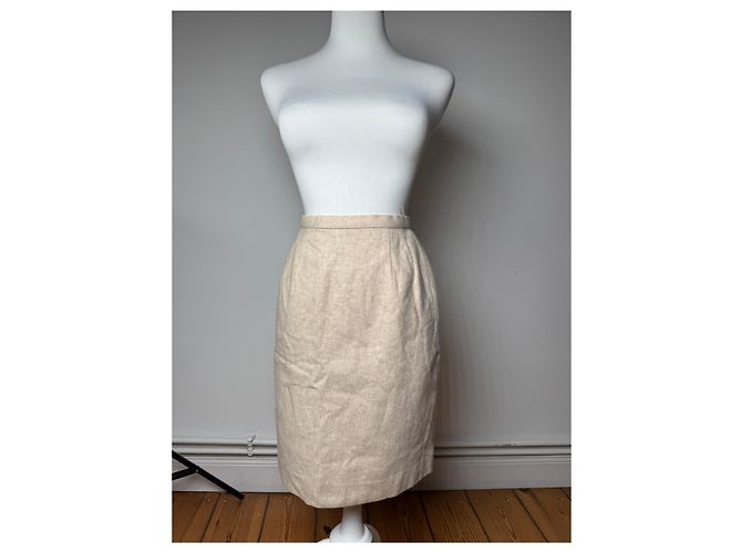 Miss Dior Gonna in lana vintage Dior beige M - vista 13