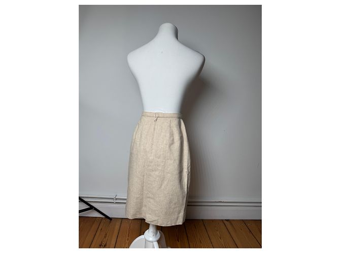 Miss Dior Gonna in lana vintage Dior beige M - vista 3