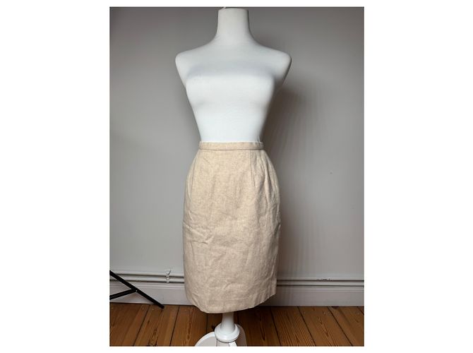 Miss Dior Gonna in lana vintage Dior beige M - vista 9