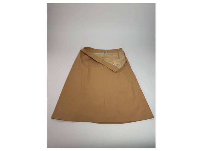 Gonna Vintage Issey Miyake Camel 38/M Cammello - vista 4