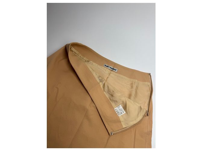 Gonna Vintage Issey Miyake Camel 38/M Cammello - vista 5