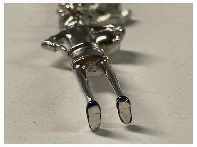 Portachiavi Chanel Figurina Perla Silver hardware - vista 12