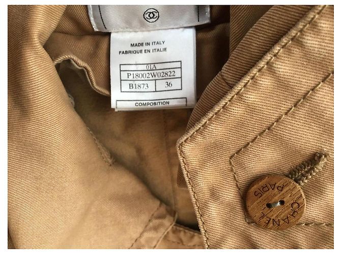 Trench Chanel Marrone in Seta e Cotone - vista 10