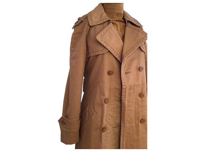 Trench Chanel Marrone in Seta e Cotone - vista 2