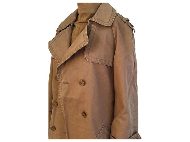 Trench Chanel Marrone in Seta e Cotone - vista 3