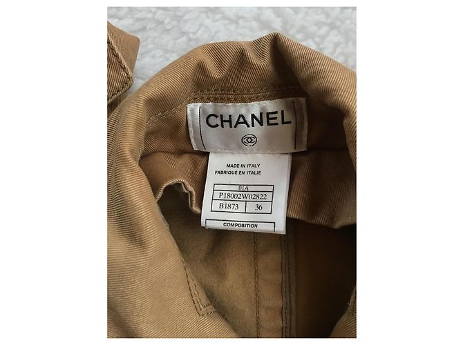 Trench Chanel Marrone in Seta e Cotone - vista 8