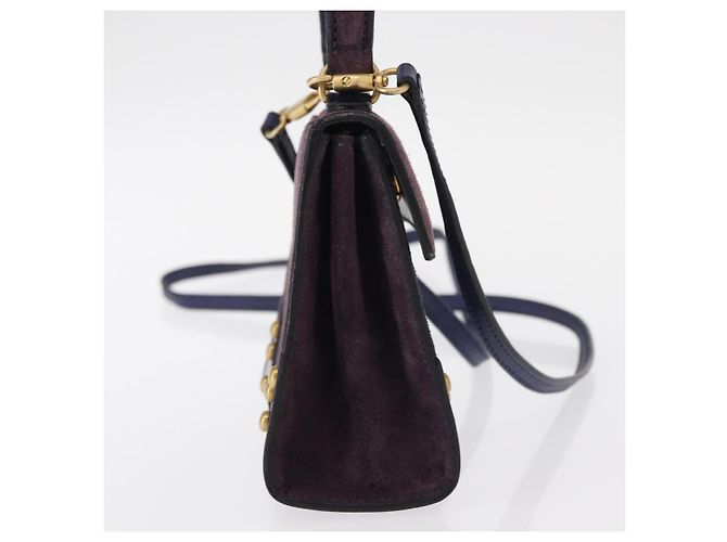 Céline Borsa a mano Celine in camoscio viola Porpora - vista 3