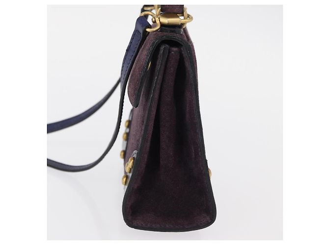 Céline Borsa a mano Celine in camoscio viola Porpora - vista 4
