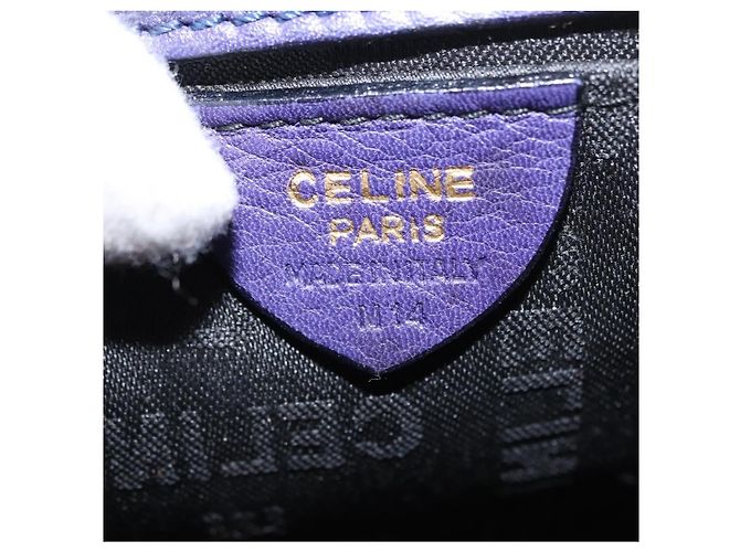 Céline Borsa a mano Celine in camoscio viola Porpora - vista 6