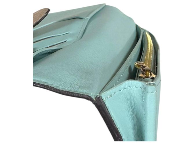 Cartera larga bi-fold Louis Vuitton en beige - vista 12