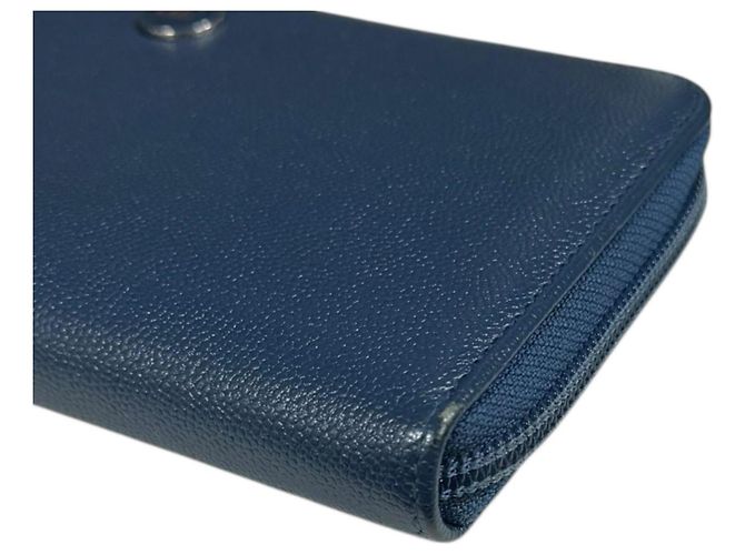 Portafoglio Lungo Coco Button di Chanel Blu - vista 10