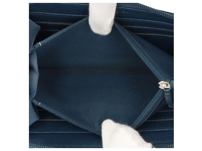 Portafoglio Lungo Coco Button di Chanel Blu - vista 6