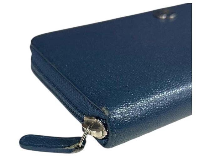 Portafoglio Lungo Coco Button di Chanel Blu - vista 9