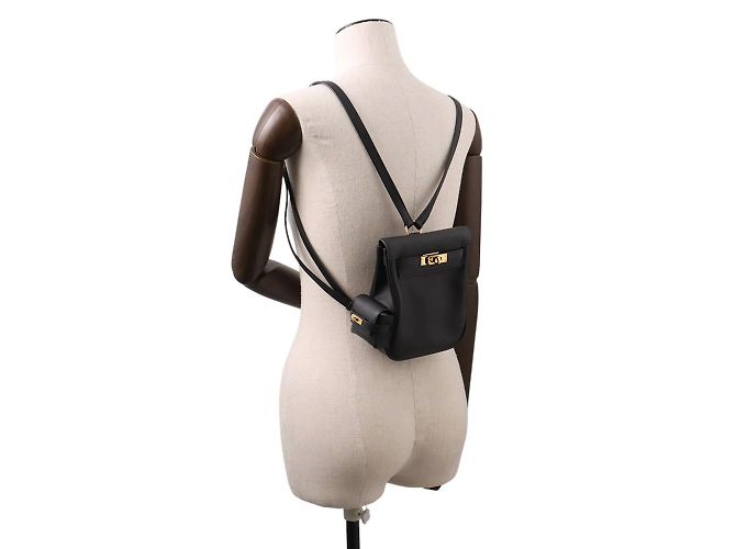 Hermès Kelly Jump Black Swift Leather Backpack - view 4