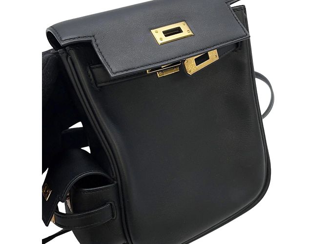 Hermès Kelly Jump Black Swift Leather Backpack - view 7