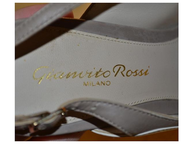 Gianvito Rossi offene Schuhe weiß Leder Größe 36 - Ansicht 6