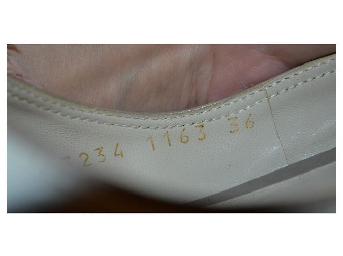 Gianvito Rossi offene Schuhe weiß Leder Größe 36 - Ansicht 7