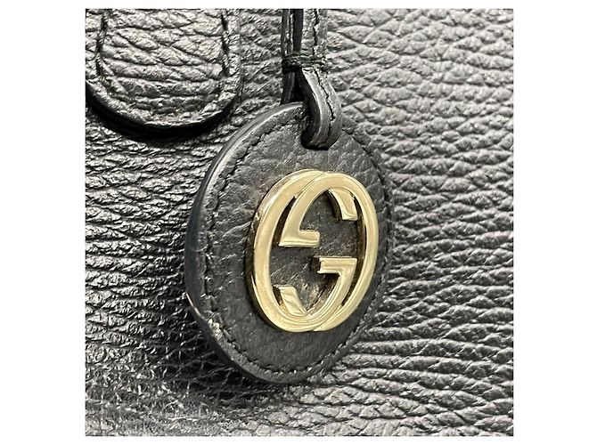 Borsa Gucci Swing Tote in pelle nera Nero - vista 13