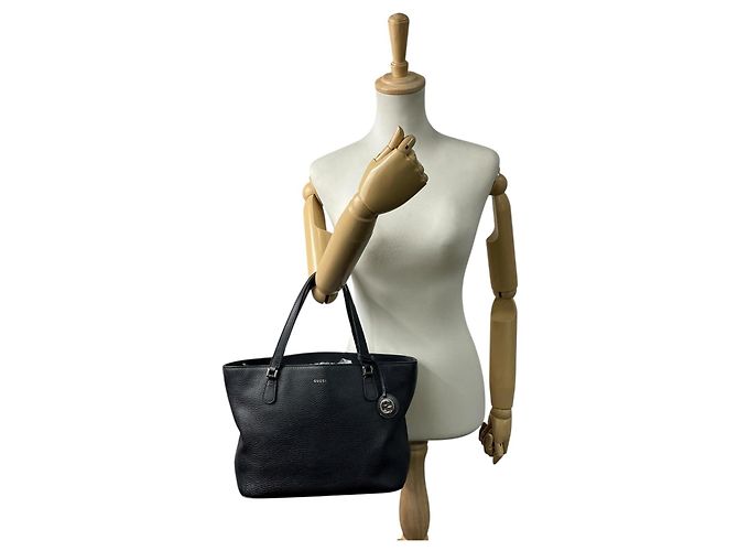 Borsa Gucci Swing Tote in pelle nera Nero - vista 4
