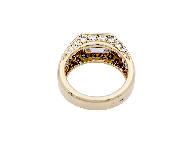 Anello O.J. Perrin, oro giallo e diamanti. - vista 5