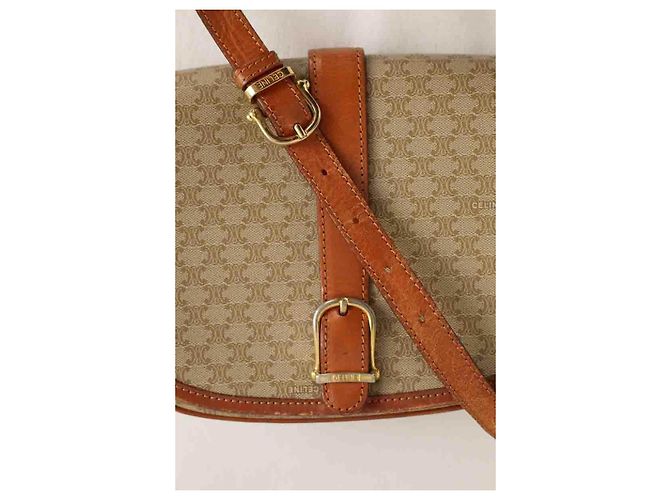 Céline Mini borsa in pelle beige - vista 4