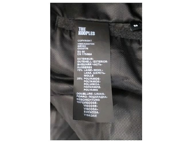 The Kooples Charcoal wool coat - view 6