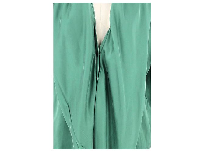 Haider Ackermann Camicia di seta verde - vista 3