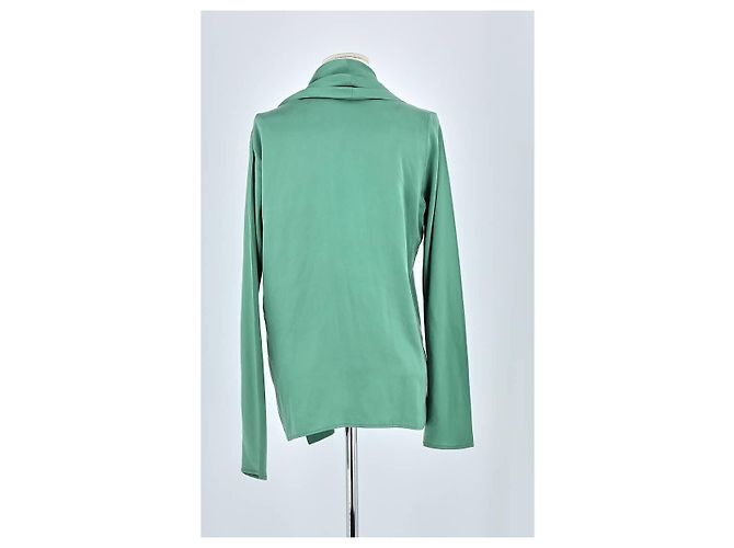 Haider Ackermann Camicia di seta verde - vista 6