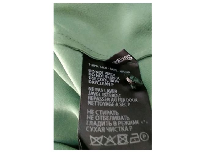 Haider Ackermann Camicia di seta verde - vista 8