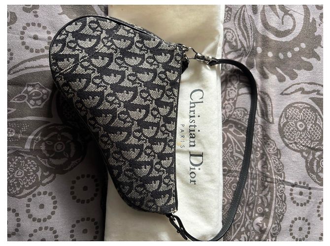 Borsa Saddle Christian Dior Nera in tessuto Nero - vista 11