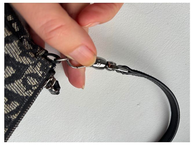 Borsa Saddle Christian Dior Nera in tessuto Nero - vista 14