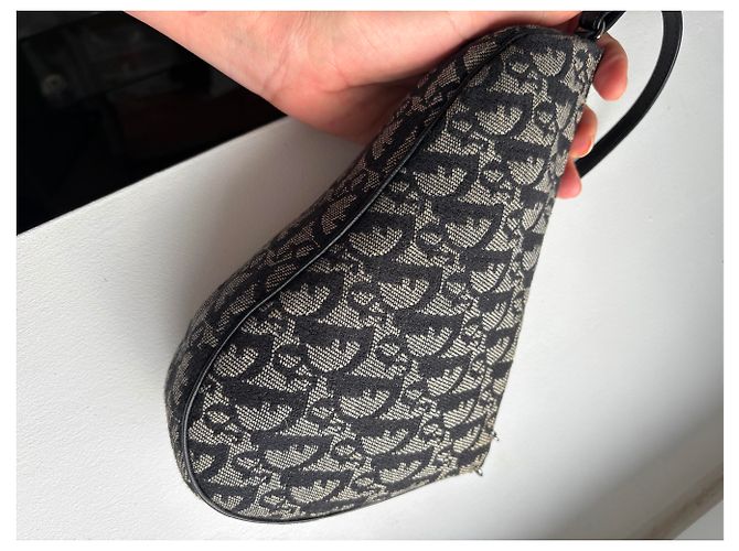 Borsa Saddle Christian Dior Nera in tessuto Nero - vista 16
