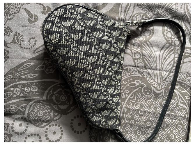 Borsa Saddle Christian Dior Nera in tessuto Nero - vista 2