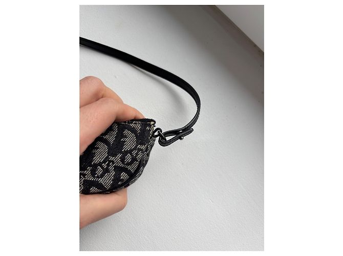 Borsa Saddle Christian Dior Nera in tessuto Nero - vista 5