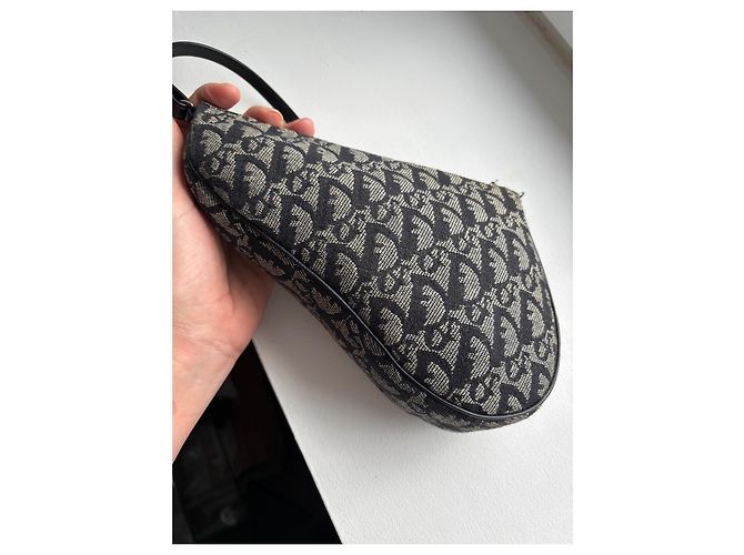Borsa Saddle Christian Dior Nera in tessuto Nero - vista 6