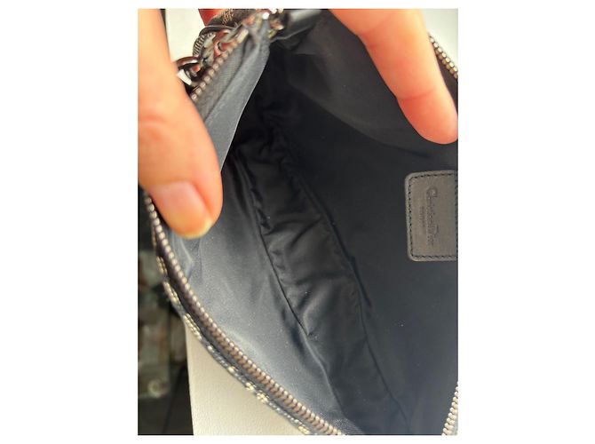 Borsa Saddle Christian Dior Nera in tessuto Nero - vista 9
