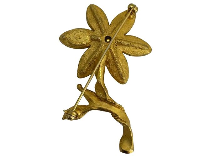 Christian Lacroix · Spilla Vintage · Fiore con Accento Turchese - vista 5