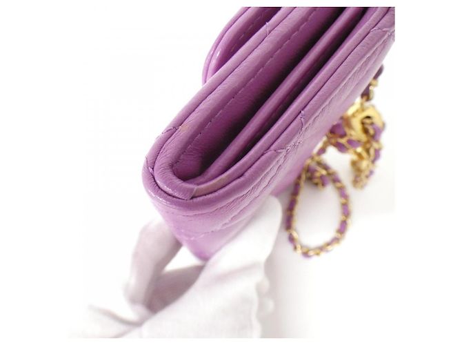Chanel AP2704 Lambskin Chain Clutch Purple - view 3