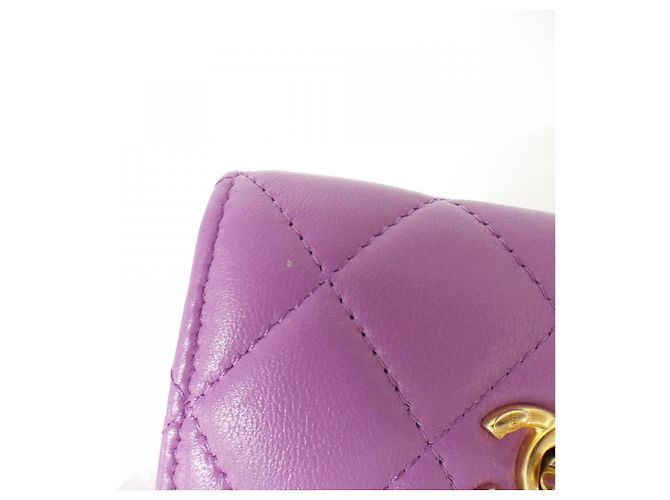 Chanel AP2704 Lambskin Chain Clutch Purple - view 4
