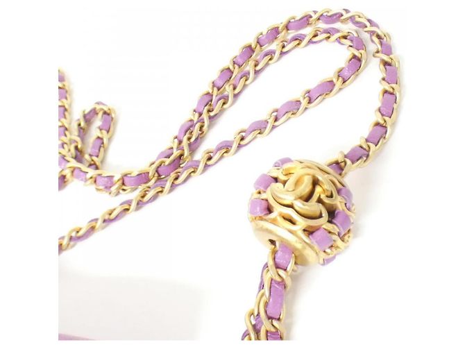 Chanel AP2704 Lambskin Chain Clutch Purple - view 6