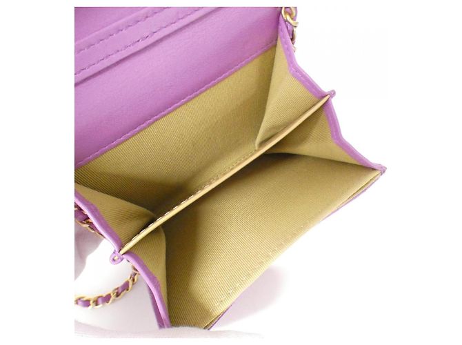 Chanel AP2704 Lambskin Chain Clutch Purple - view 8