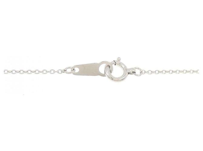 Autre Marque Platin-Diamant-Halskette Silber - Ansicht 5