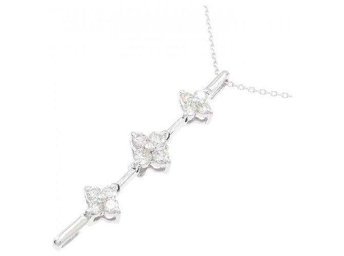 Autre Marque Au750 2way Flower Diamant-Halskette Silber - Ansicht 3
