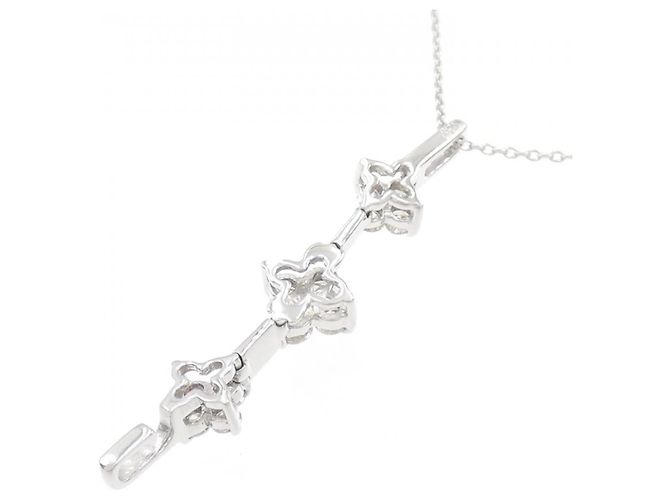 Autre Marque Au750 2way Flower Diamant-Halskette Silber - Ansicht 4