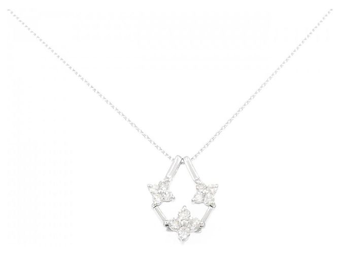 Autre Marque Au750 2way Flower Diamant-Halskette Silber - Ansicht 5