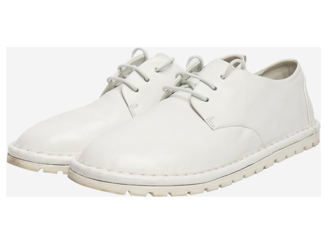 Marsèll Chaussures en cuir blanches à lacets - taille EU 38,5 - vue 2