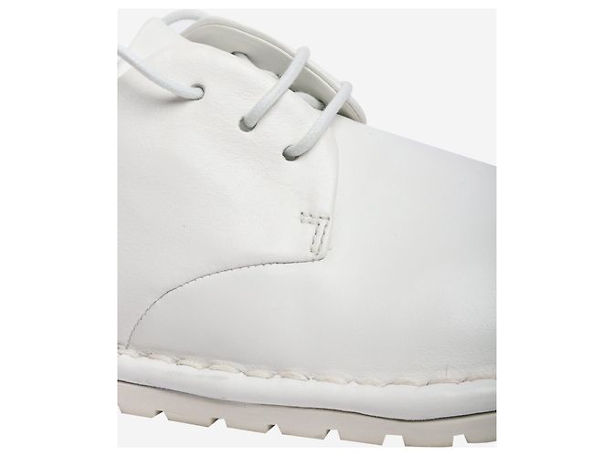 Marsèll Chaussures en cuir blanches à lacets - taille EU 38,5 - vue 3