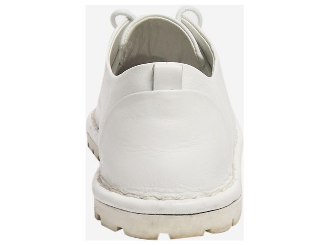 Marsèll Chaussures en cuir blanches à lacets - taille EU 38,5 - vue 4